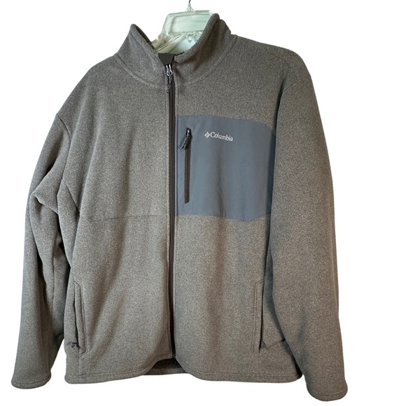Columbia Other - Columbia Fleece Jacket Full Zip Gray Mens XXL Pockets Fleece Lined Outdoor Warm